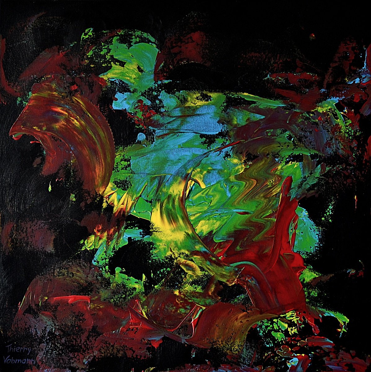 Blind Painting Experiment 2 By Thierry Vobmann. Abstract ., 28 X 28, Artwork For Sale On Artfinder