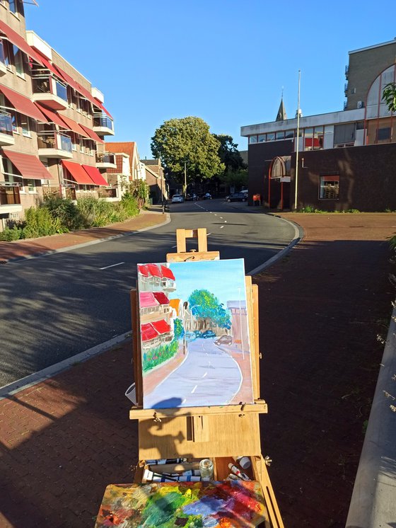 Street in Coevorden. Pleinair