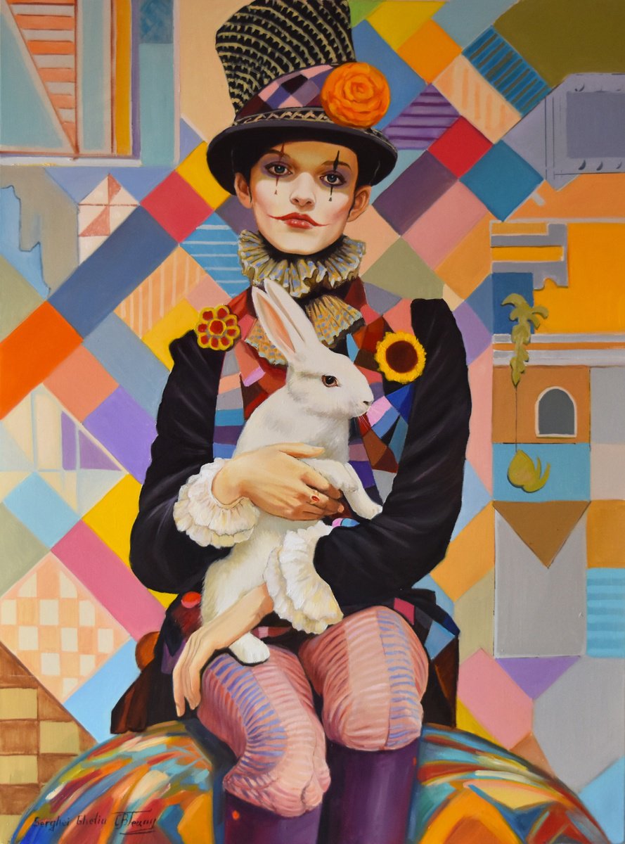 Expressive Oil Painting , Hocus Pocus Woman By Serghei Ghetiu, 24 X 31, Artwork For Sale On Artfinder