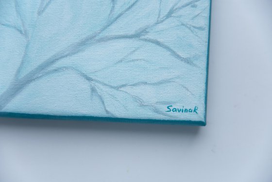 Set of three winter landscapes