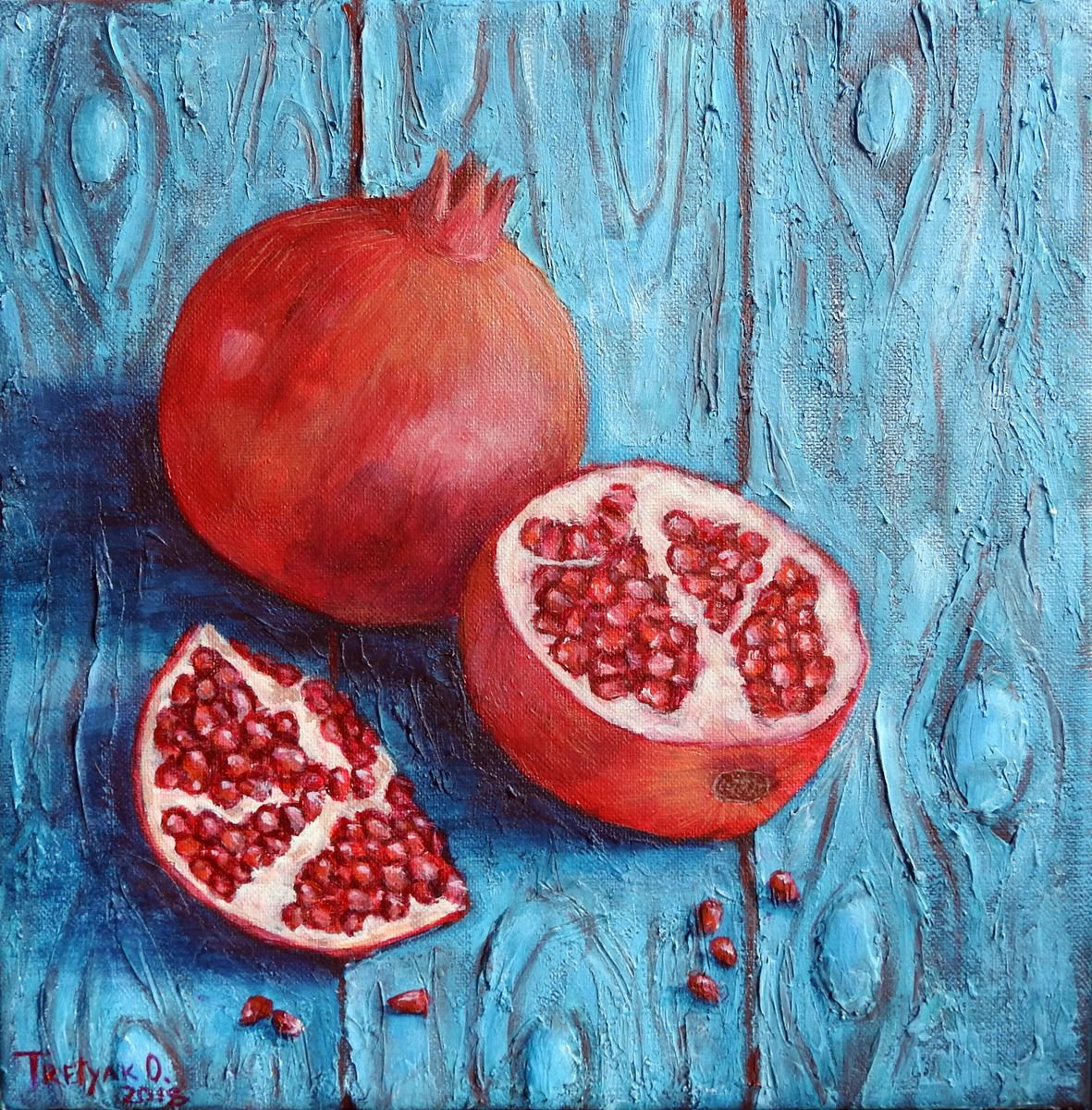 Pomegranates by Olga Tretyak