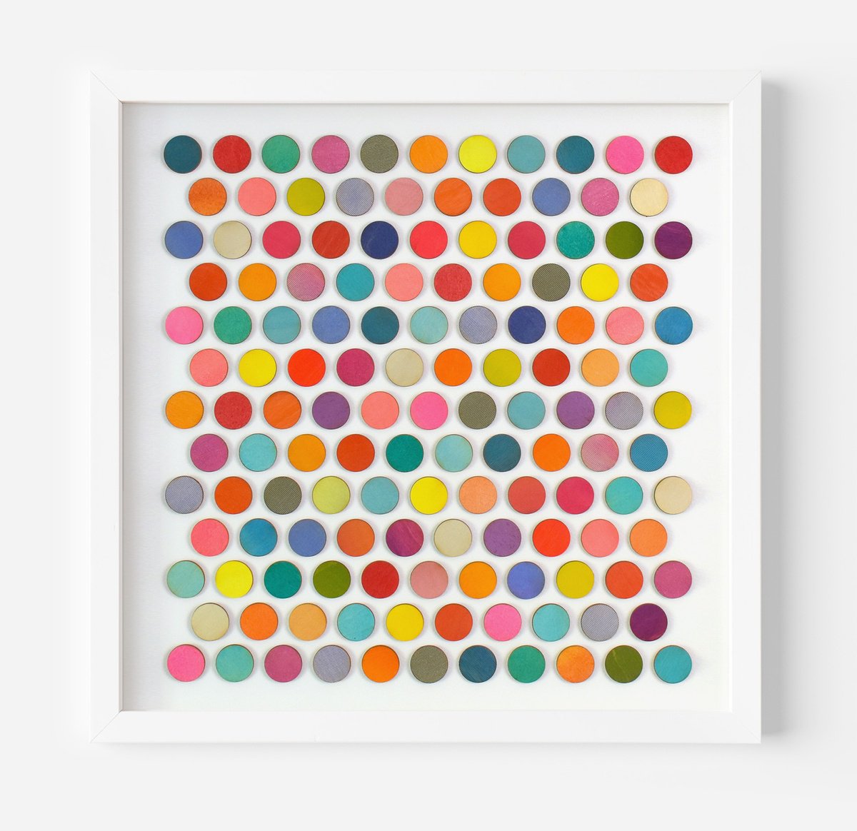 One Hundred And Thirty Seven Painted Dots Collage by Amelia Coward