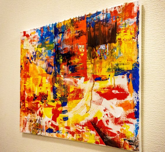 - Stretched in time - BOLD COLOR ABSTRACT Painting