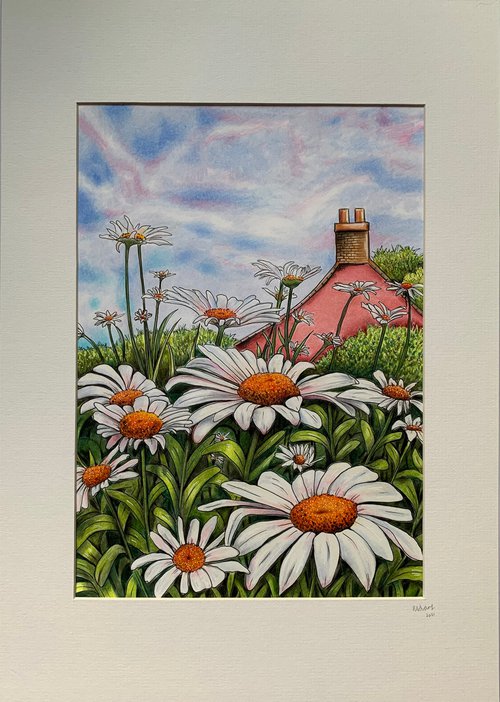 Daisy cottage by Karen Elaine  Evans