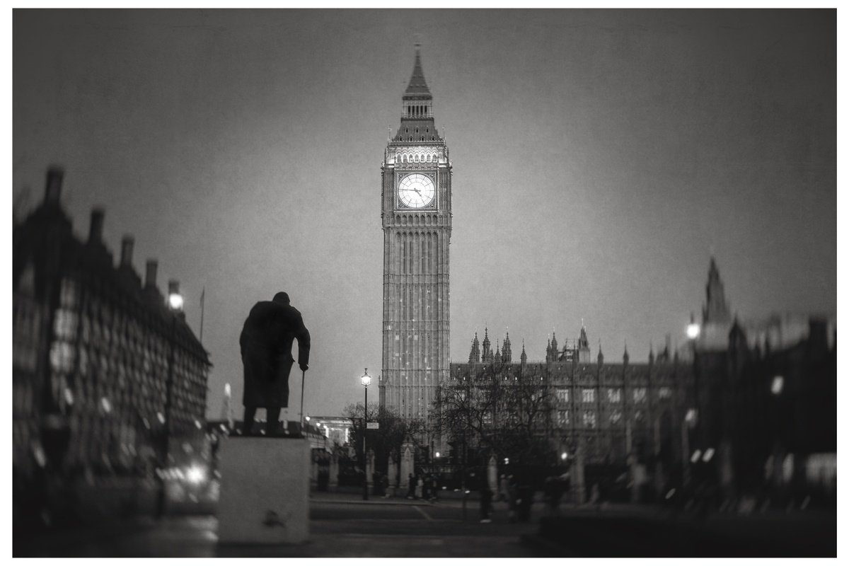 Photorealistic Photograph , Churchill With Big Ben By Louise O