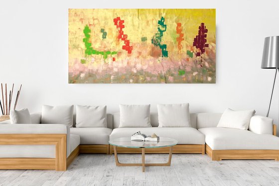 Only what matters - XXL 210 x 110 cm abstract painting