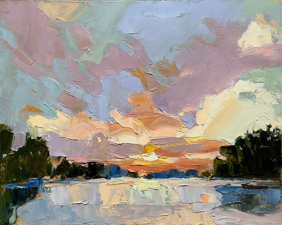 Marshmallow Sky Painting