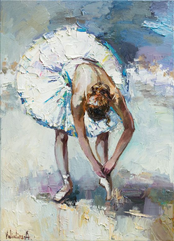 Ballerina - Original oil painting 50 x 70 cm