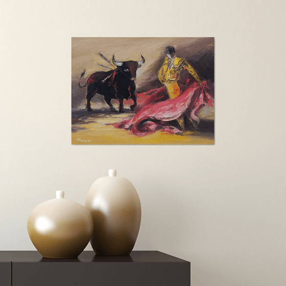 Bullfight (30x40cm oil/canvas)