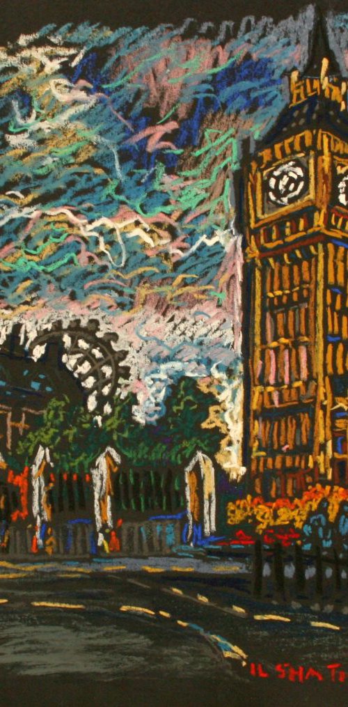 London. Pastel. 2 by Ilshat Nayilovich