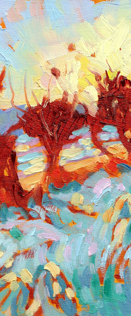 Frosty Light- Miniature Landscape by Mary Kemp