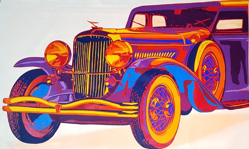 Automobiles – Classic meets Pop - DUSENBERG MODEL J by Sonaly Gandhi