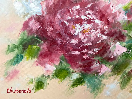 Embracing peonies
