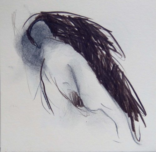 Erotic drawing, 15x15 cm ESA2 - AF exclusive by Frederic Belaubre
