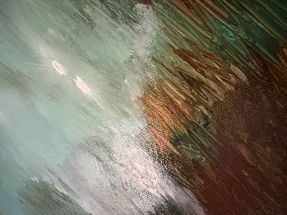 Sea pulse Green Coastal Abstract
