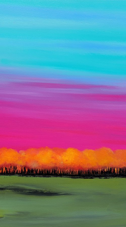 Fuchsia Autumn Sky by Faith Patterson