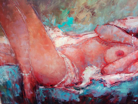 Nude(Oil painting, 60x90cm, nude)