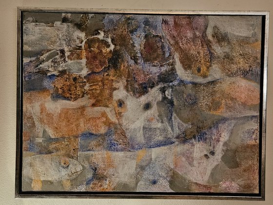 Afterimage. abstract painting, framed