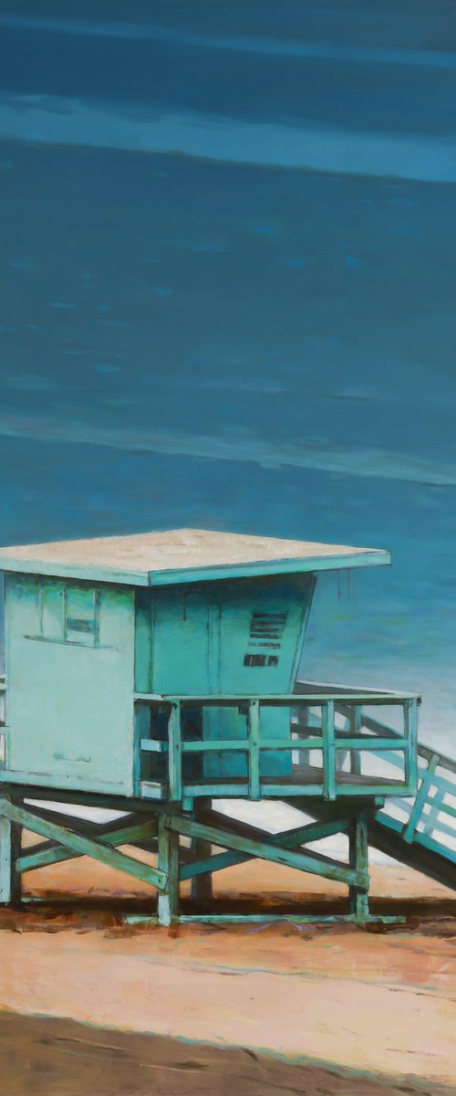 Turquoise Lifeguard Tower by Bo Kravchenko