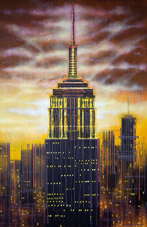 Empire State Building At Sunset