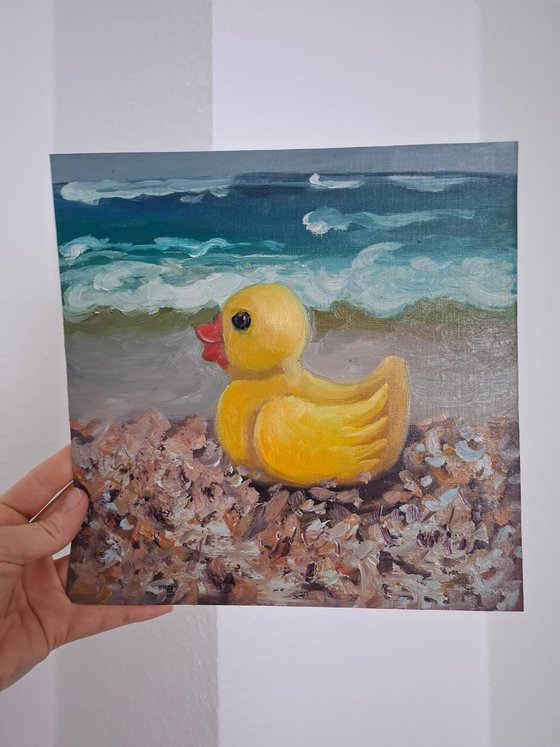 Oil painting "See Duck"