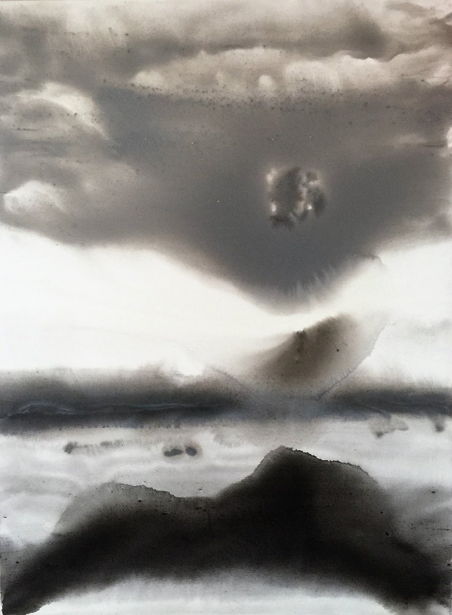 Organic Abstract Acrylic Painting By Andrew Lennon, 36 X 48, Solar Shadow, Original Artwork