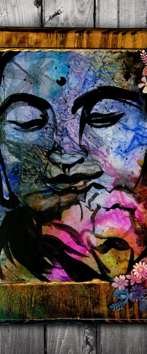 Buddha Love 31 - Mixed media art by Kathy Morton Stanion by Kathy Morton Stanion