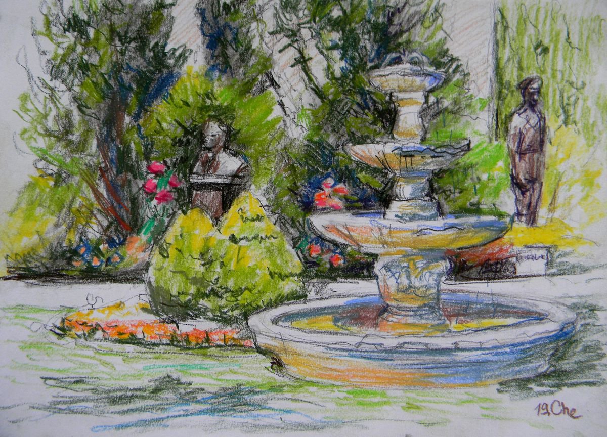 In the sculpture garden by Liudmyla Chemodanova