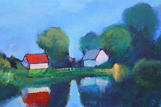 Twilight on the Canal. Dnipro Bay