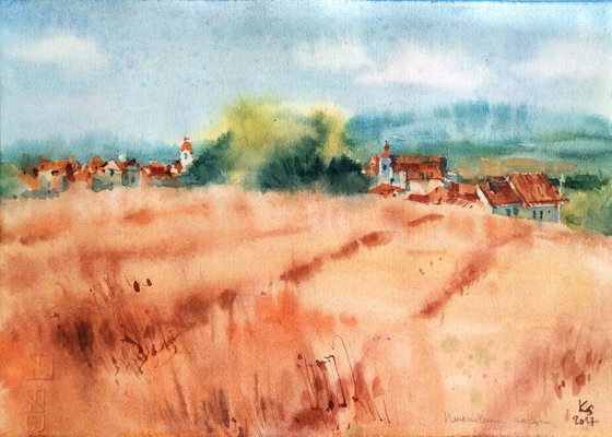 "Shades of Summer. August" Original watercolor painting