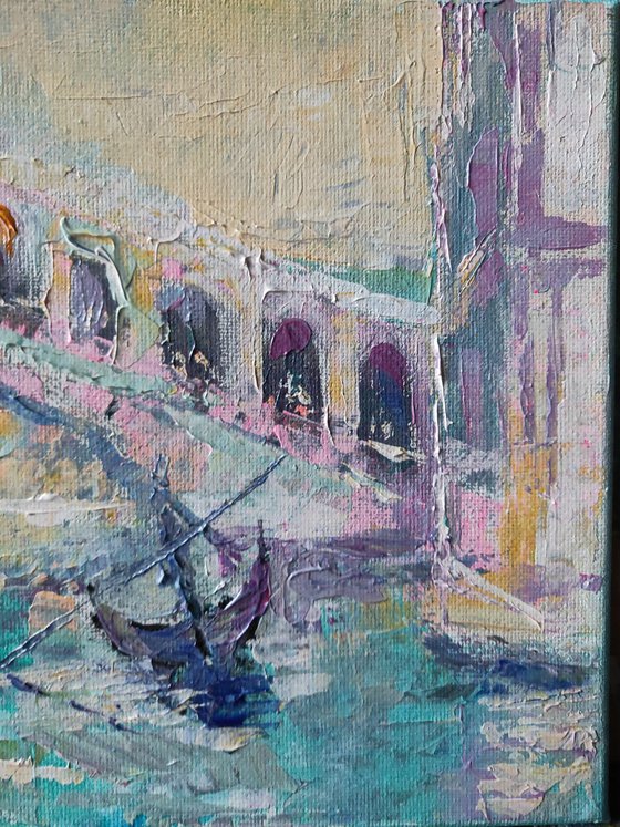 "Venice Bridge, Gondolier" by Olga Tsarkova