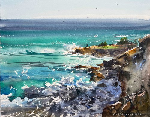 Waves and rocks #21 by Eugenia Gorbacheva