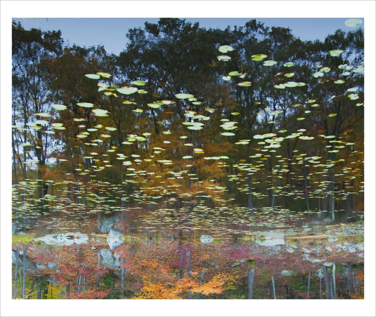 Impressionistic Landscape Photograph By Michael Filonow, 32 X 26", Reflection 17, Original Artwork