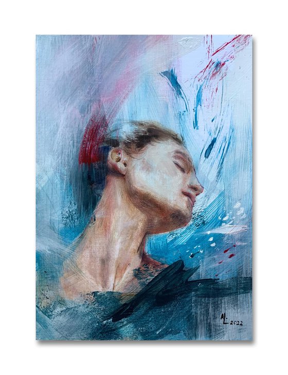 Abstract Face Woman On Emotional Background
