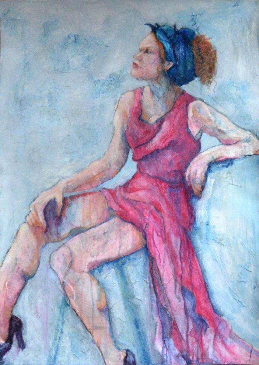 Girl in a Pink Dress by Elisabeth Lewis