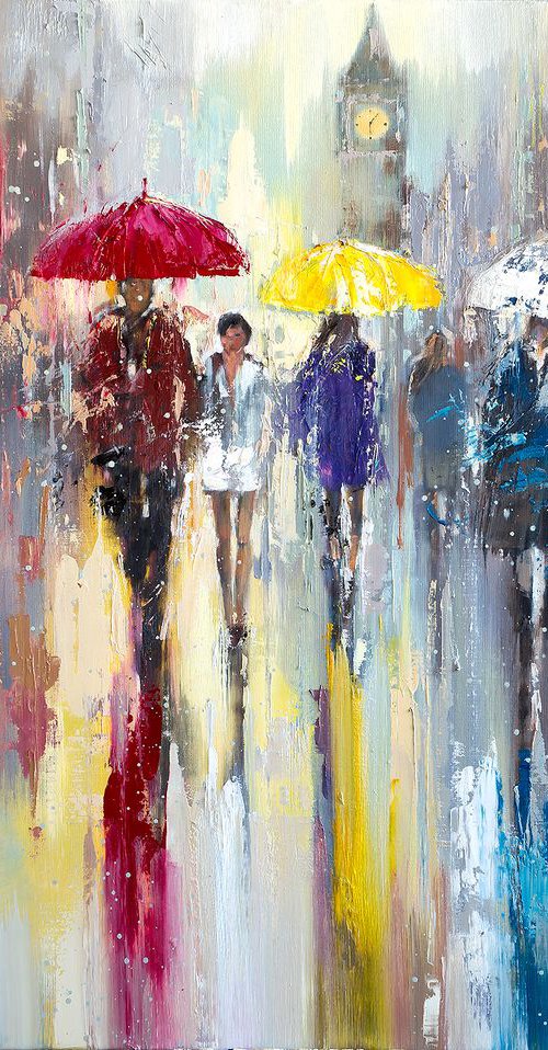 'Rainy April in London' by Ewa Czarniecka