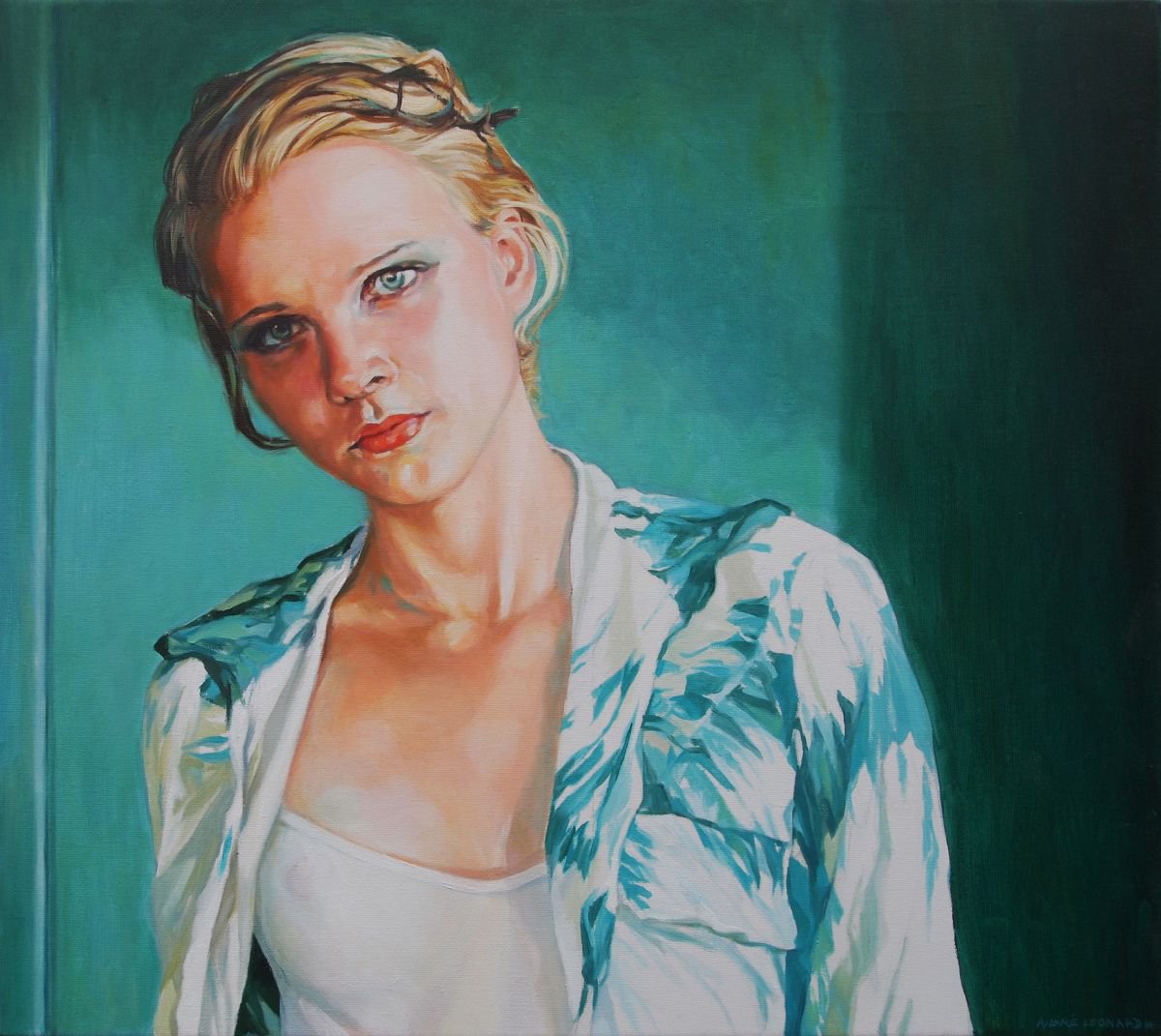 Girl In Greens II by Andre Leonard