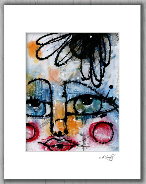 Funky Face Whimsy 15 - Painting by Kathy Morton Stanion by Kathy Morton Stanion