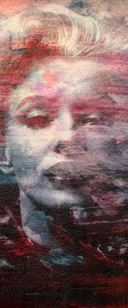 Marilyn Monroe pink and blue by Karin Vermeer