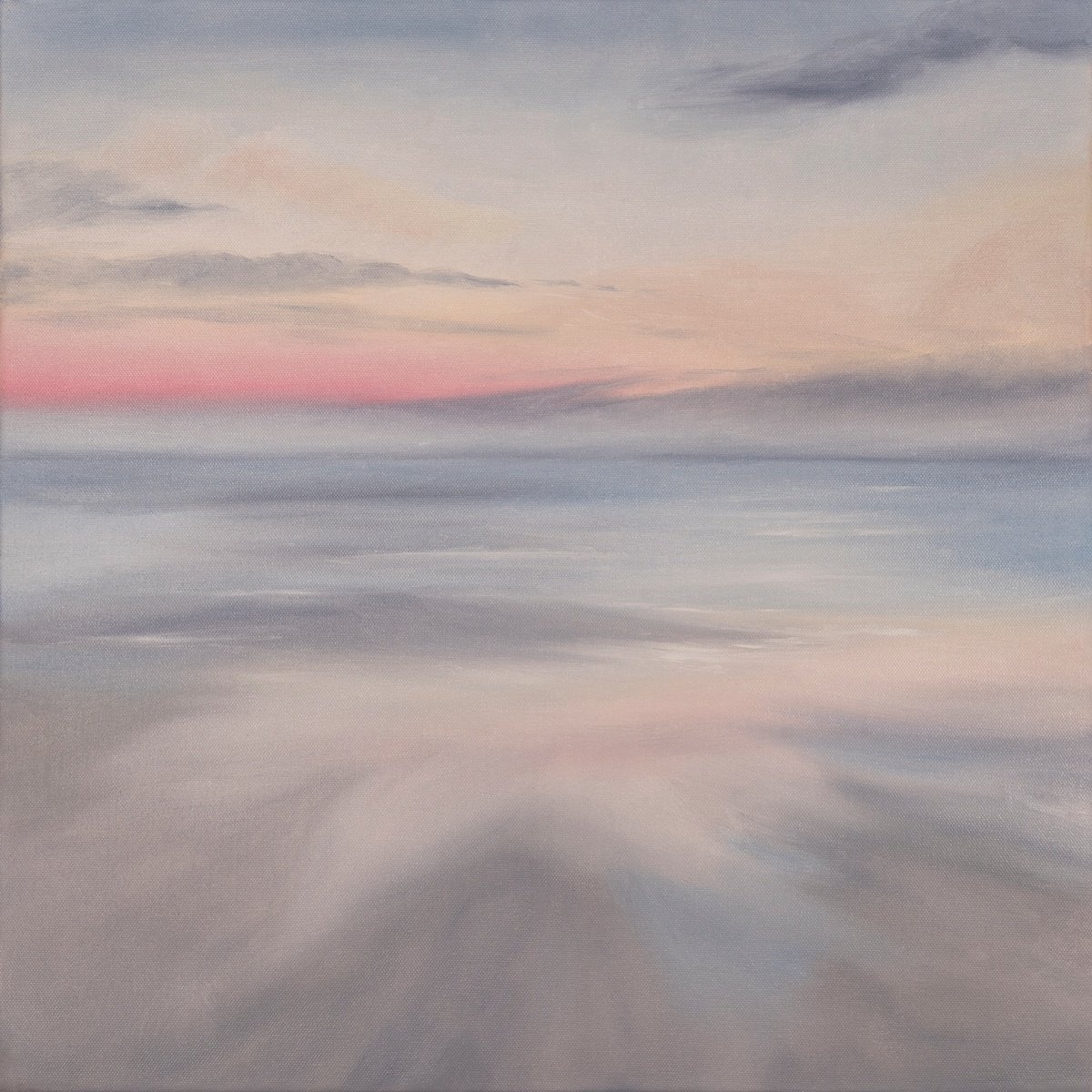 Abstract Landscape Oil Painting By Magda Malak, 20 X 20", Abundance, Original Artwork