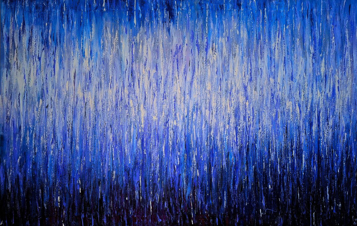 Abstract Oil Painting By Andrej Ostapchuk, 55 X 35, Deep Relaxation, Original Artwork