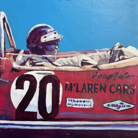 F1 MC LAREN CAR ACRYLIC ON CANVAS 40x40cm
