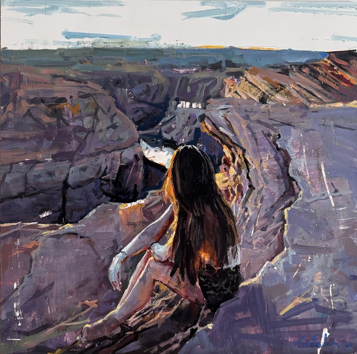Solitude Over The Canyon By Marco Ortolan, 16 X 16, Artwork For Sale On Artfinder