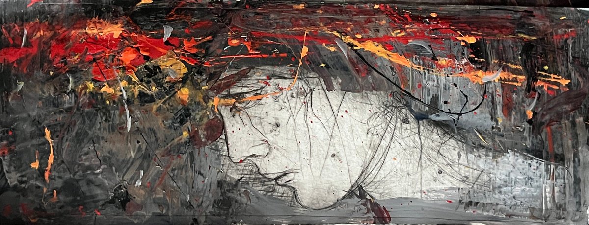 Expressive Drawing , The Sight By Eduard Belsky, 36 X 14, Artwork For Sale On Artfinder