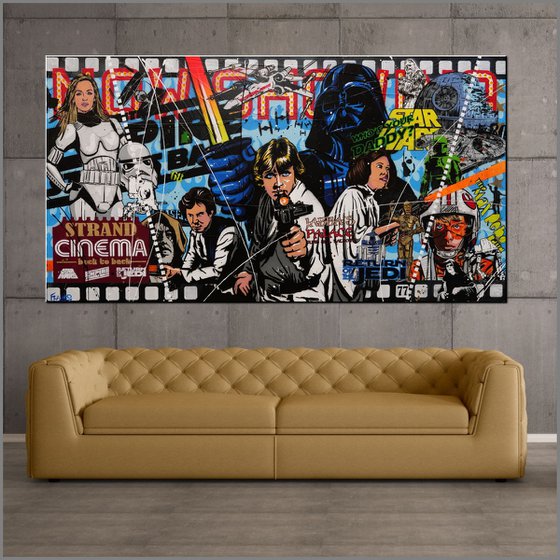 May The Force... 190cm x 100cm Star Wars Textured Urban Pop Art