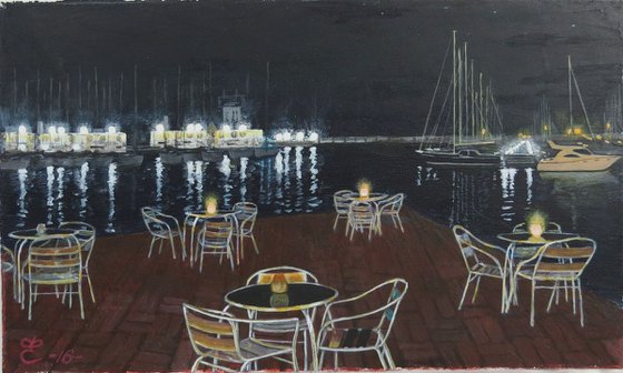 Water view of the city of Alicante Yacht Club, 50*30