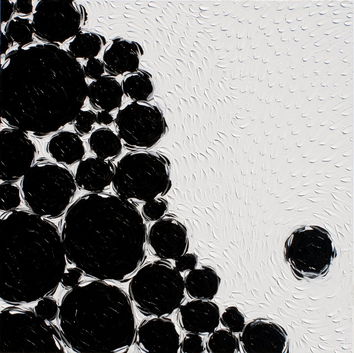 Organic Abstract Oil Painting By Bill Stone, 60 X 60, Not In My Purview, Original Artwork