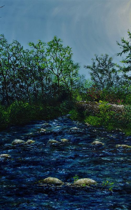 A secret River, After The Rain.  100cm x 150cm by Hazel Thomson