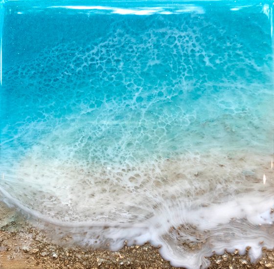 Teal Waves #16 miniature ocean