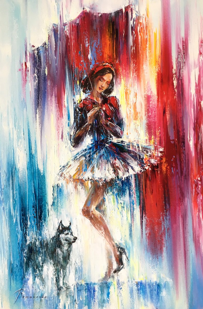 Dancing In The Rain By Olena Romanenko, 16 X 24, Artwork For Sale On Artfinder